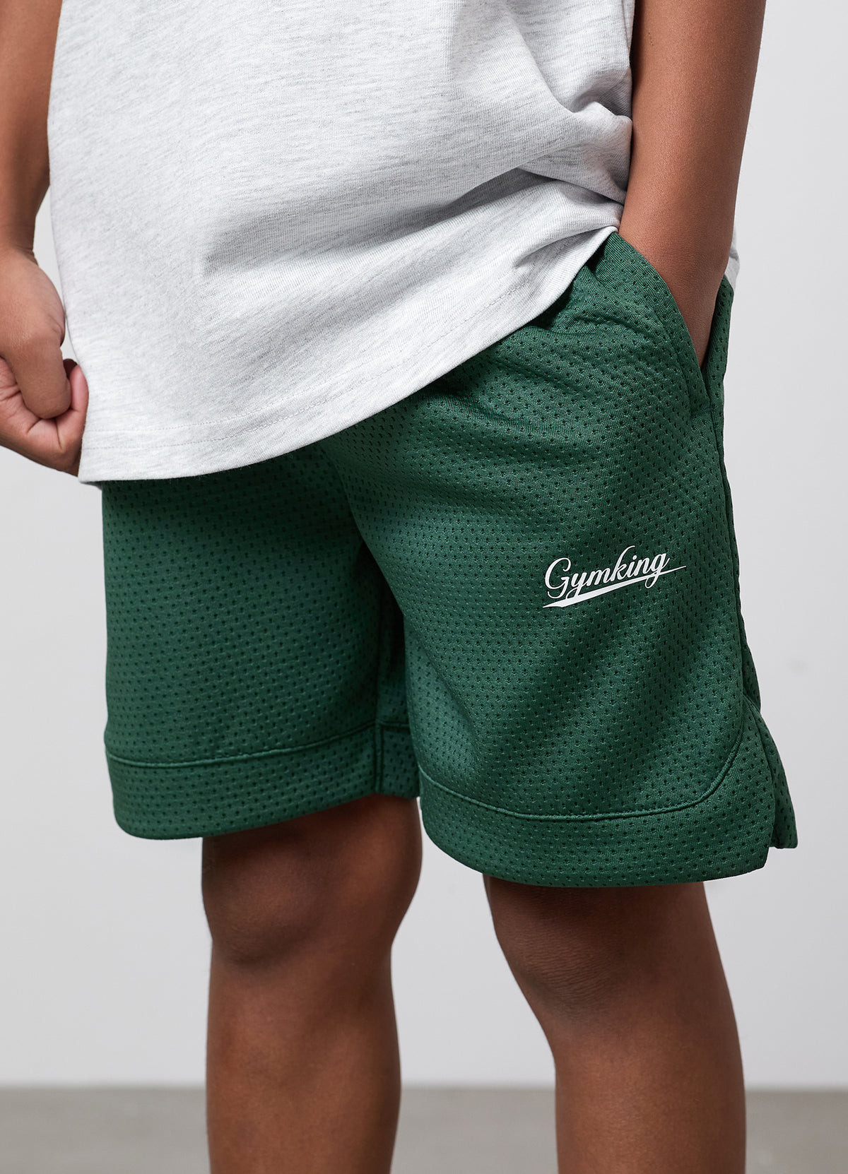 Gym King Older Kids College Mesh Short - Racing Green