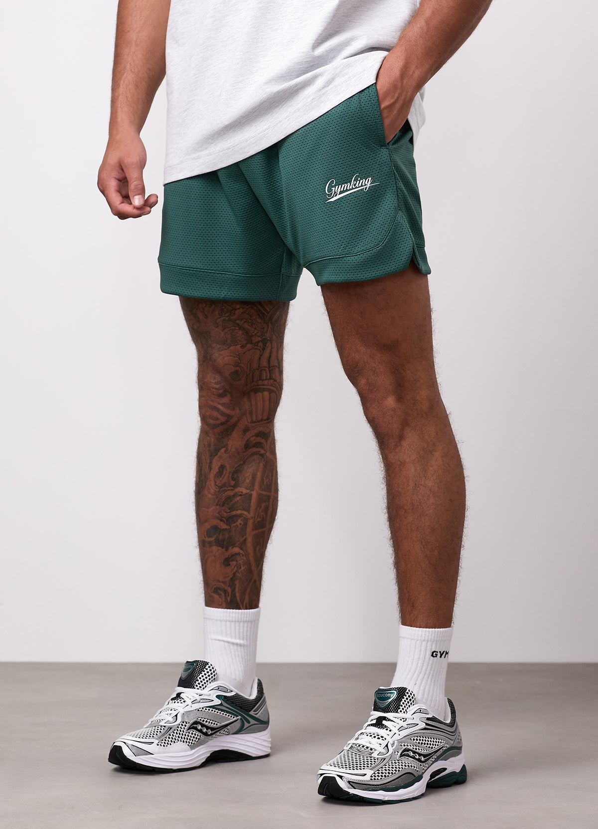 Gym King College Mesh Short - Racing Green