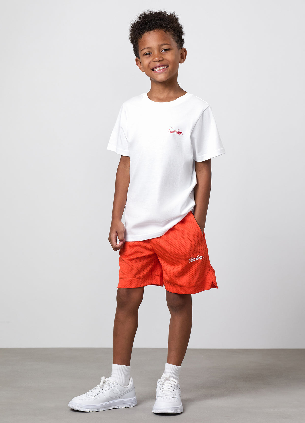 Gym King Younger Kids College Jersey T-Shirt - White