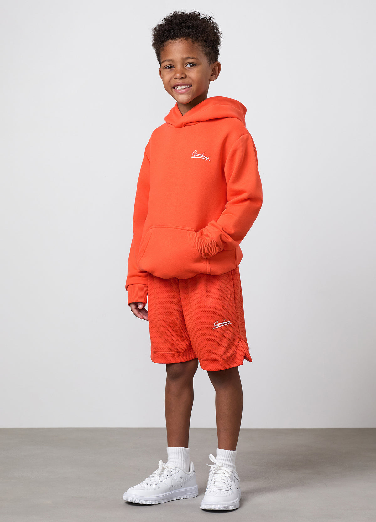 Gym King Younger Kids College Lightweight Hoodie - Lava Orange