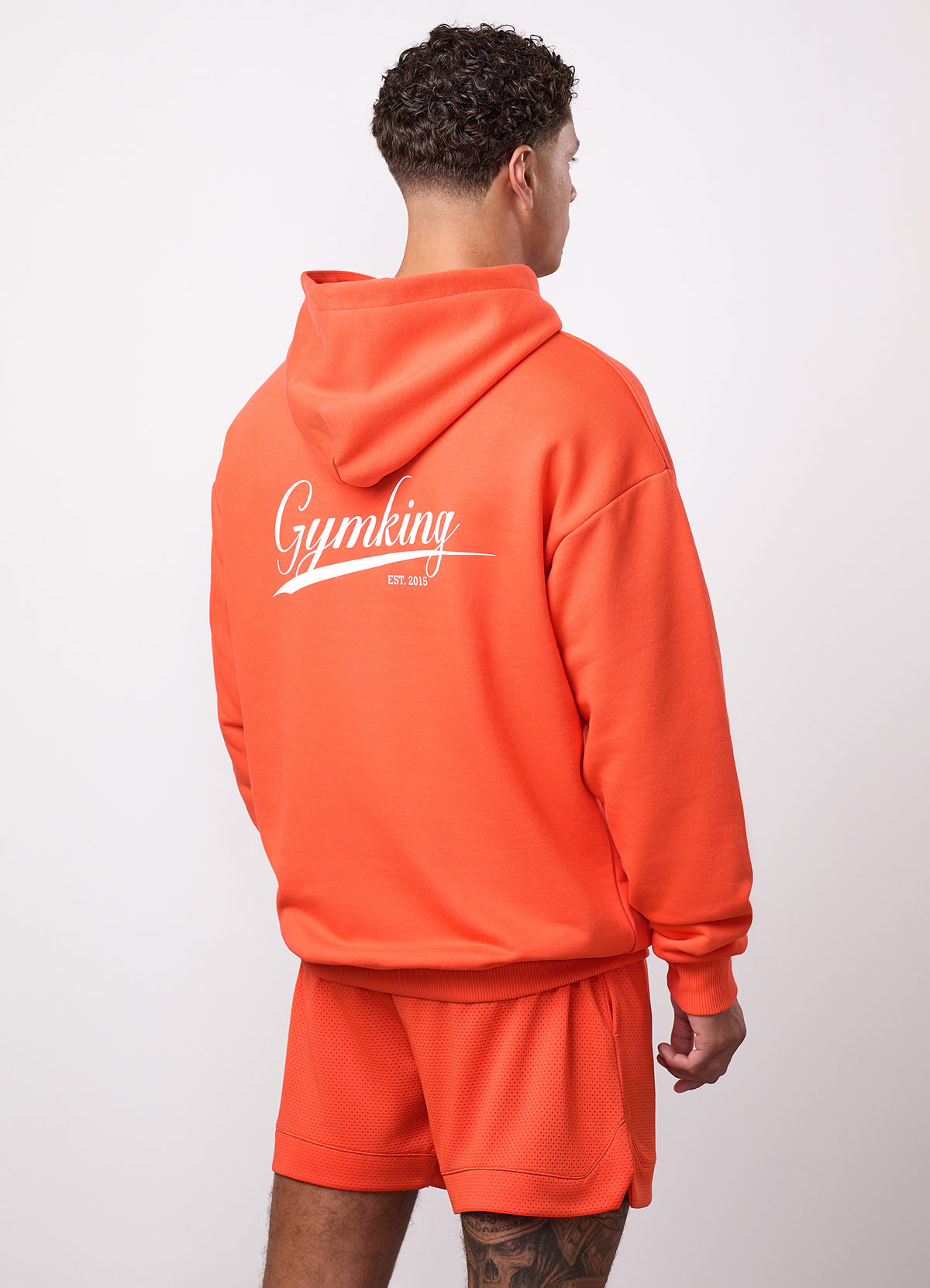 Gym King College Lightweight Hoodie - Lava Orange