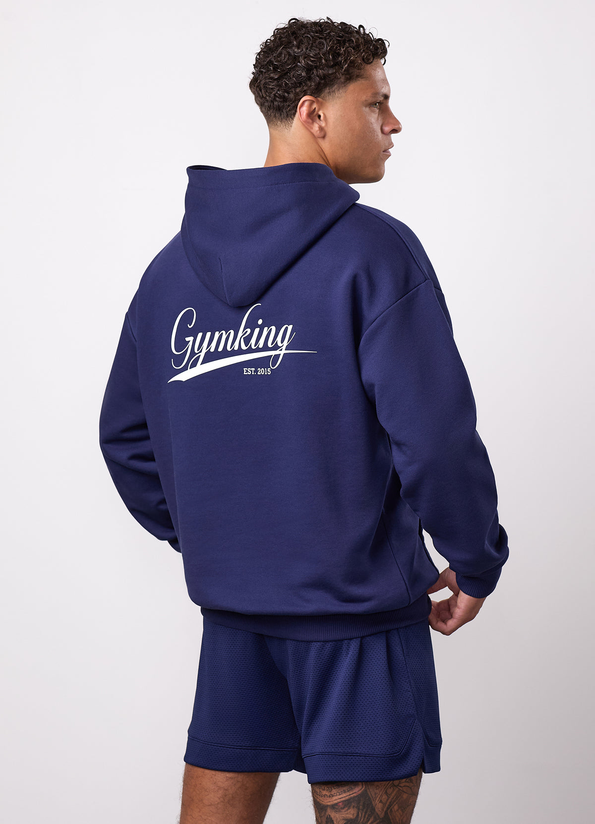 Gym King College Lightweight Hoodie - Oxford Blue