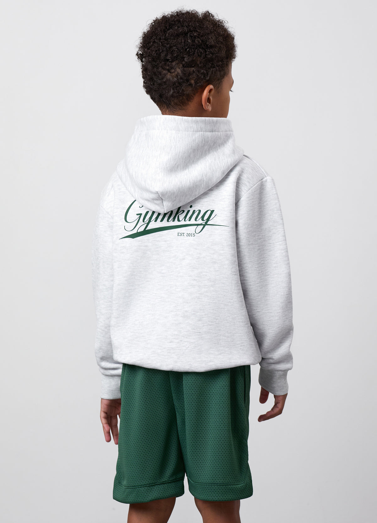 Gym King Younger Kids College Lightweight Hoodie - Snow Marl