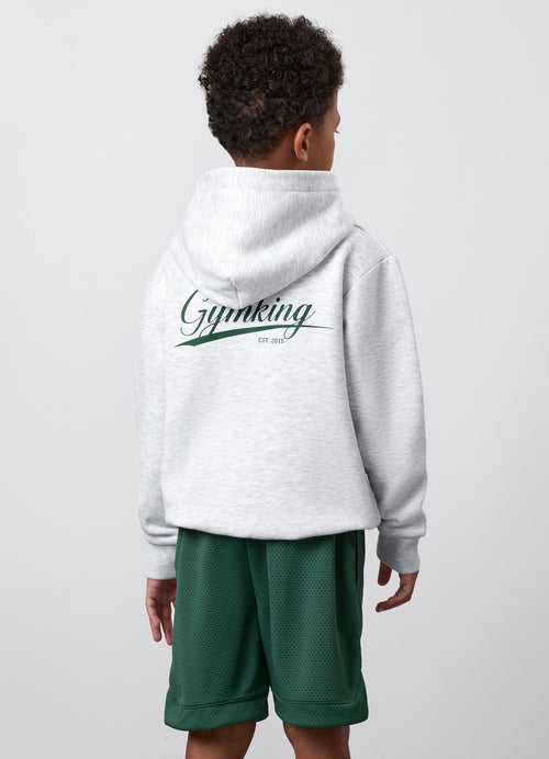 Gym King Younger Kids College Lightweight Hoodie - Snow Marl