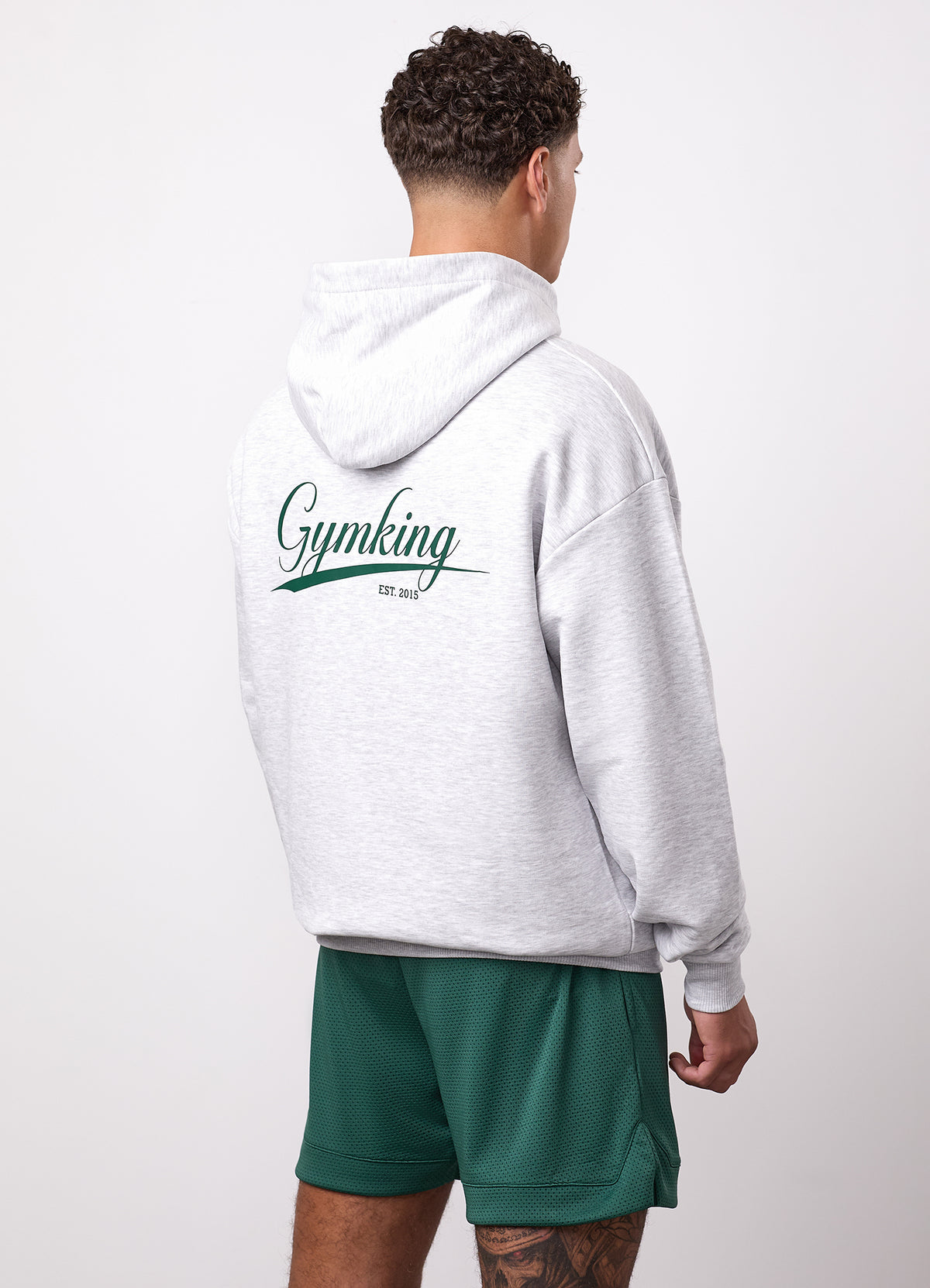 Gym King College Lightweight Hoodie - Snow Marl