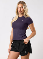 Gym King 365 T-shirt met ingebouwde beha - Aubergine (miniatuurafbeelding)