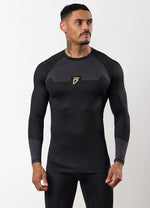 Gym King Fight Division Combat rashguard met lange mouwen - Zwart (miniatuurafbeelding)