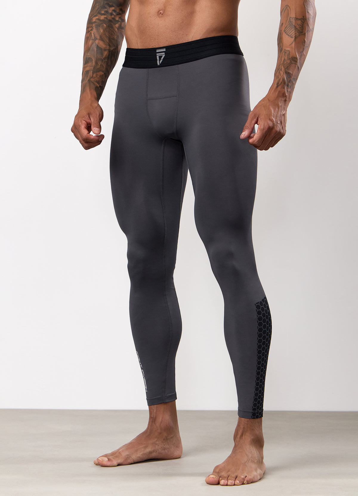 Gym King Fight Division Combat Compression Legging - Graphite