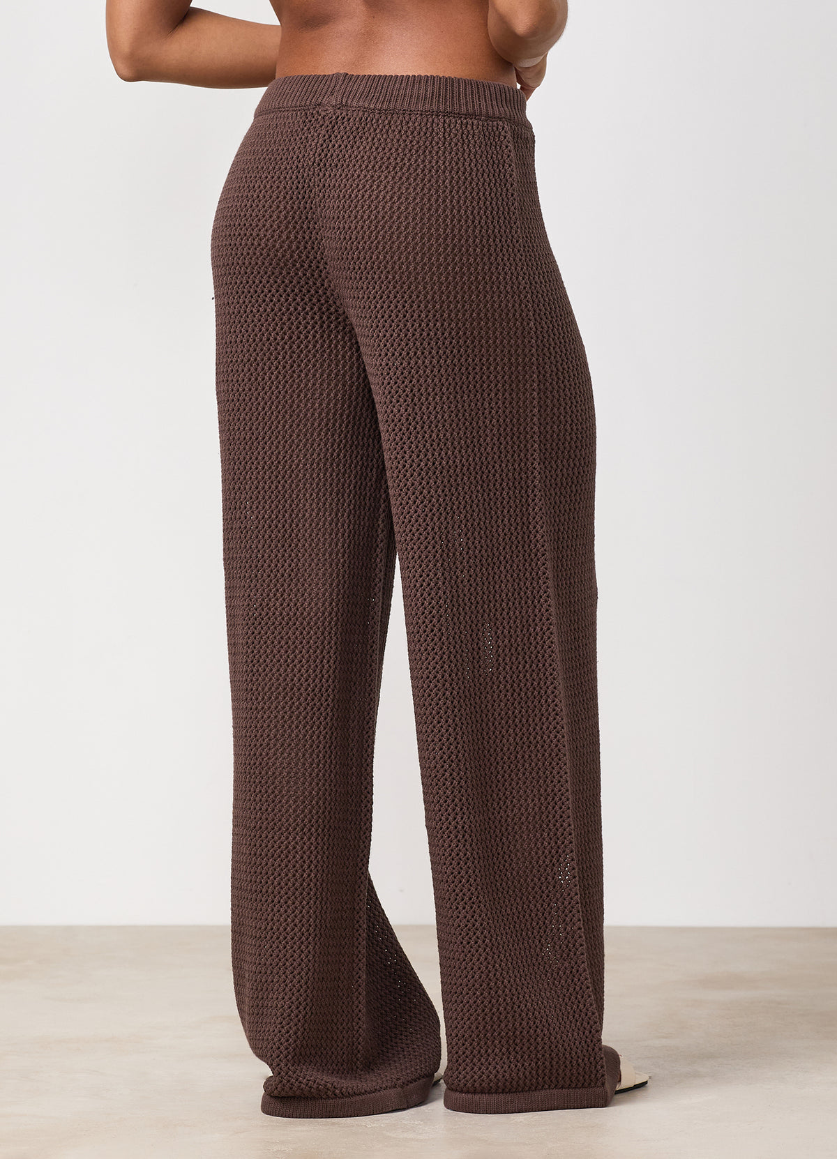 Gym King Crochet Trousers Petite - Coffee