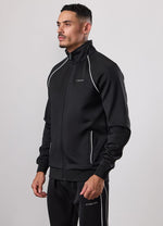 Gym King Core Piped Full Zip Funnel - Black thumbnail