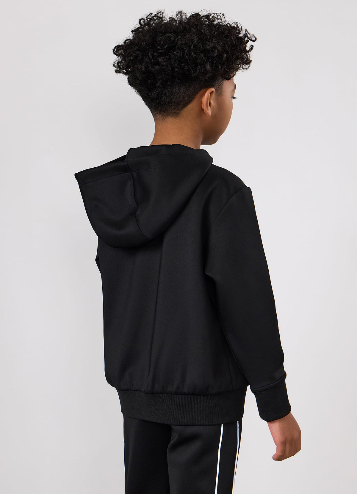 Gym King Kids Core Piped Full Zip Hoodie - Black