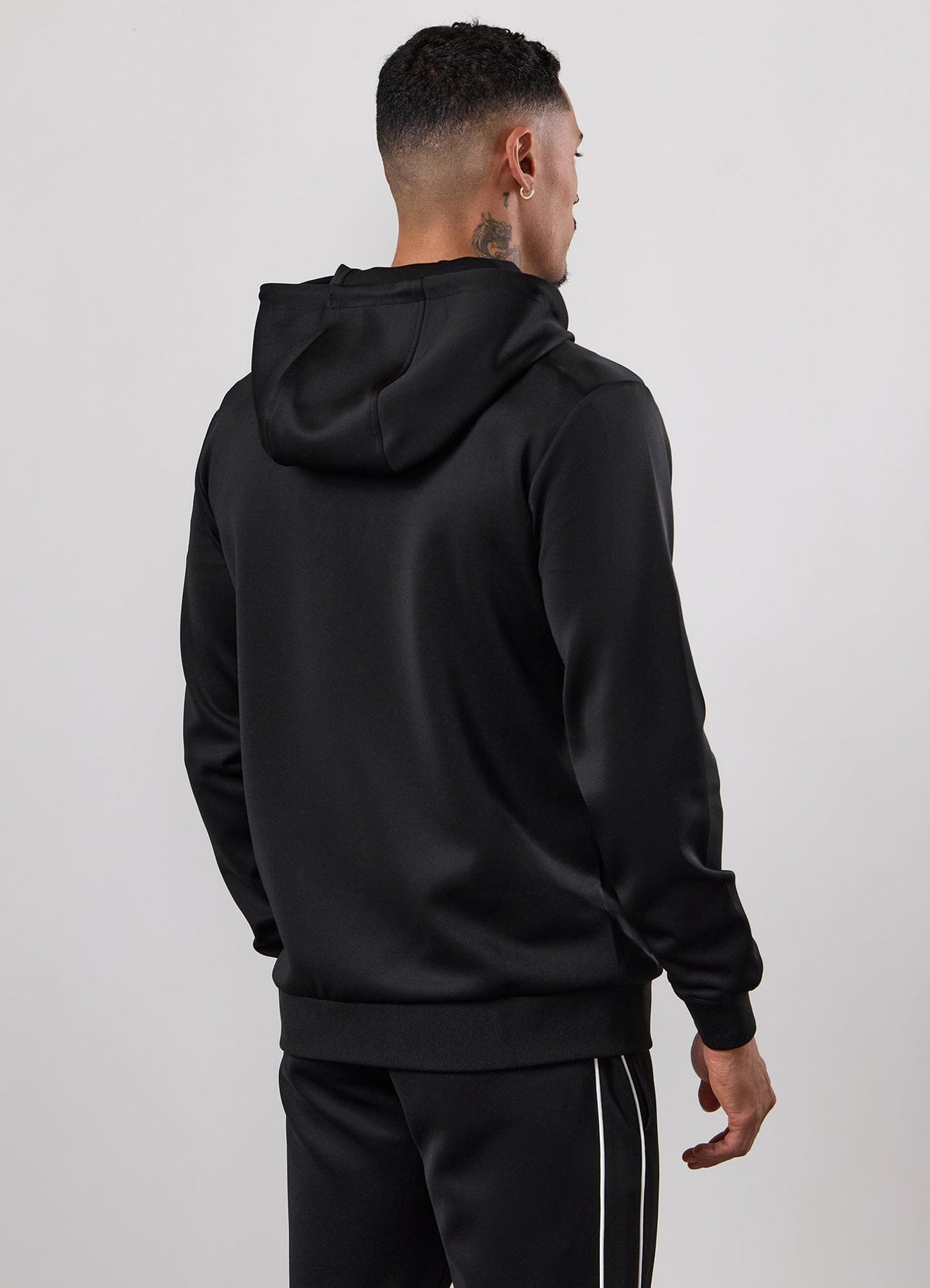 Gym King Core Piped Full Zip Hoodie - Black