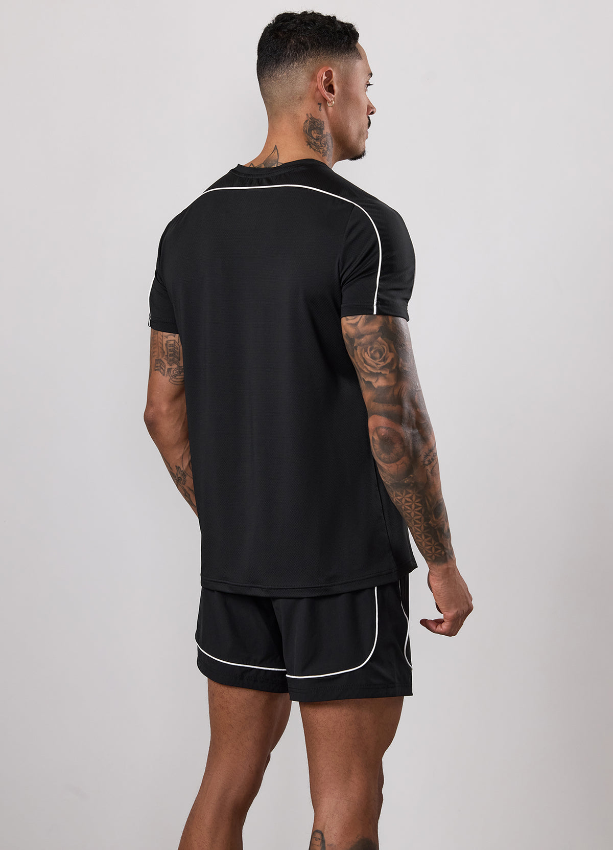 Gym King T-shirt met stropdas - Zwart