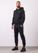 Gym King Core Plus Panel Full Zip Hood Tracksuit - Black thumbnail