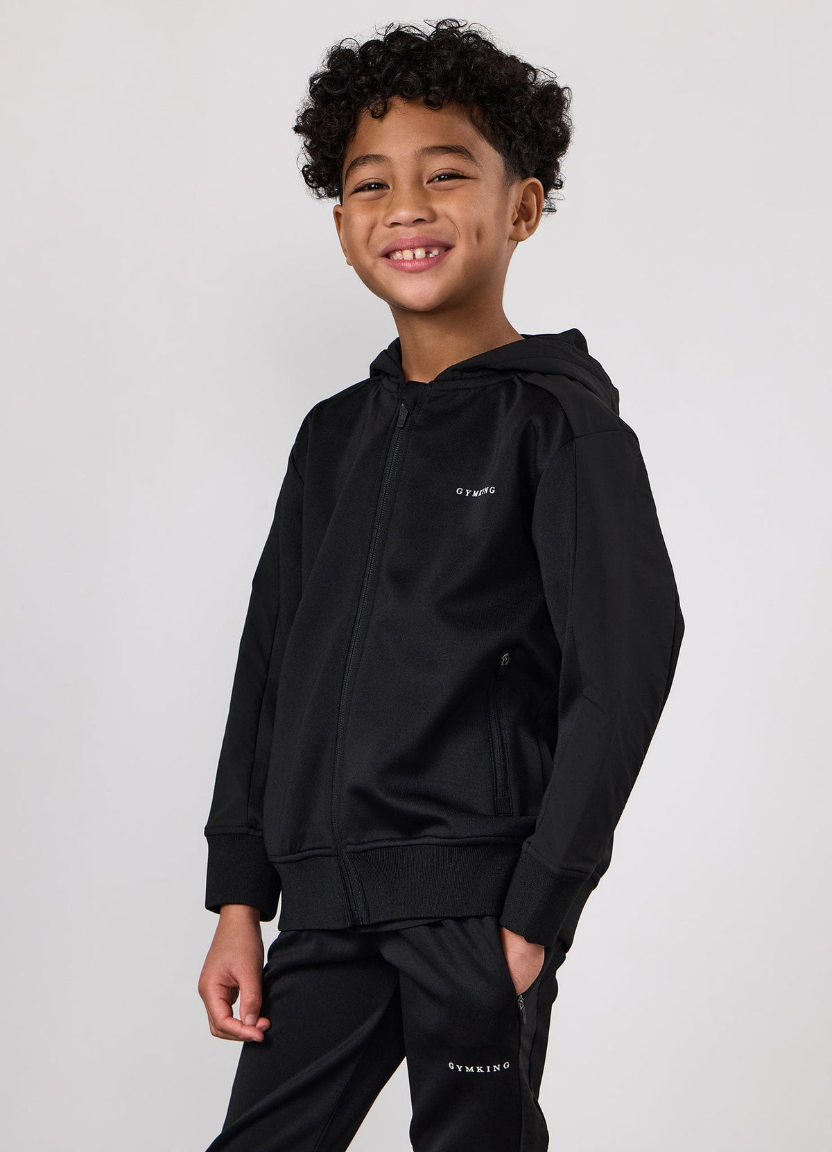 Gym King Kids Core Plus Panel Hoodie - Black