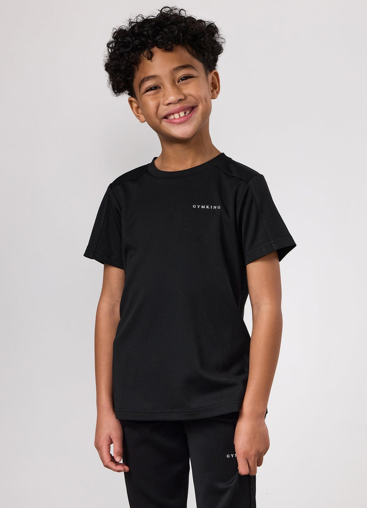 Gym King Kids Core Plus Panel T-Shirt - Black