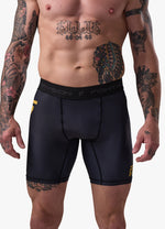 Gym King Sovereign Vale Tudo Compression Short - Black / Gold thumbnail