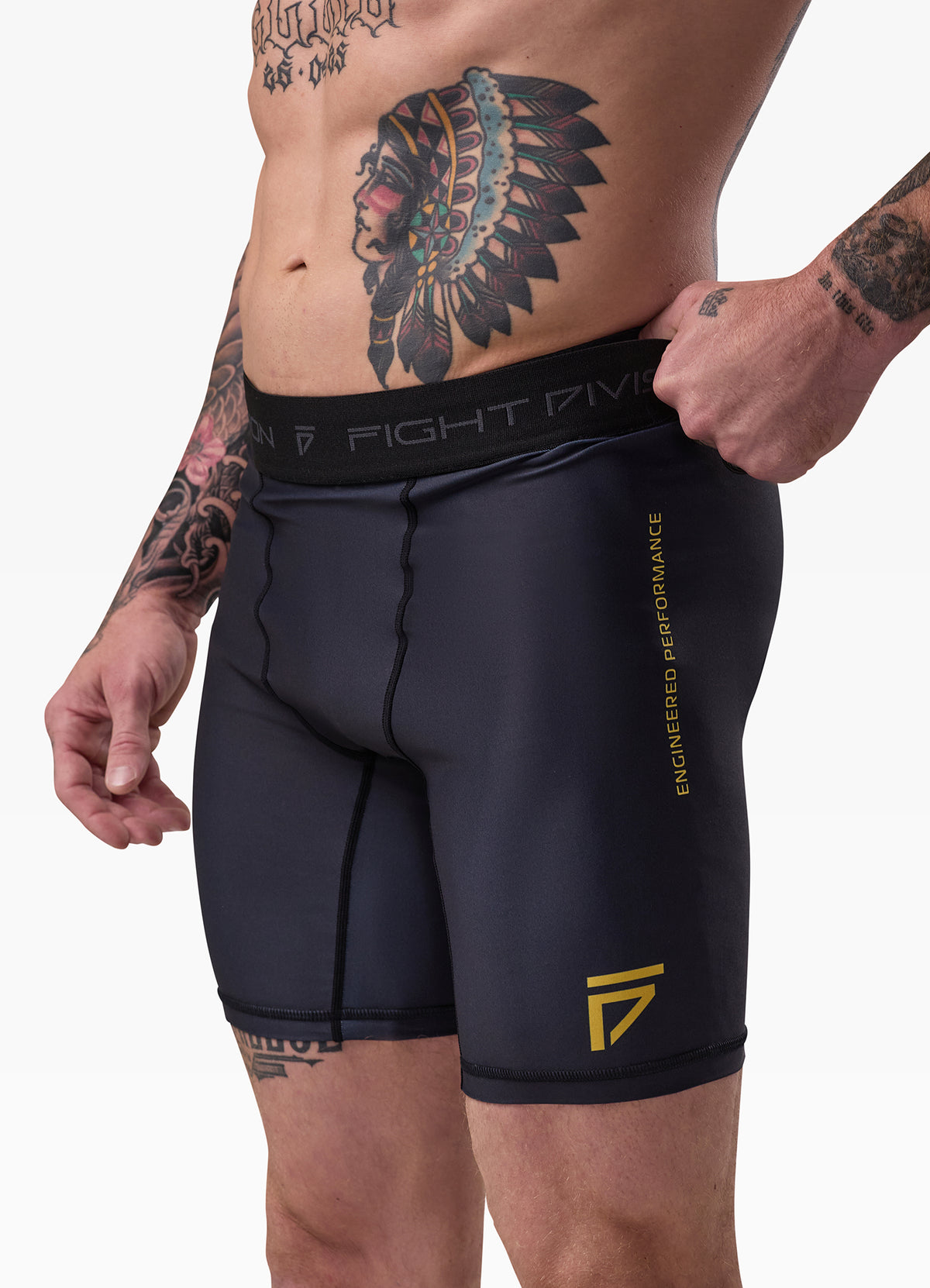 Gym King Sovereign Vale Tudo Compression Short - Black / Gold
