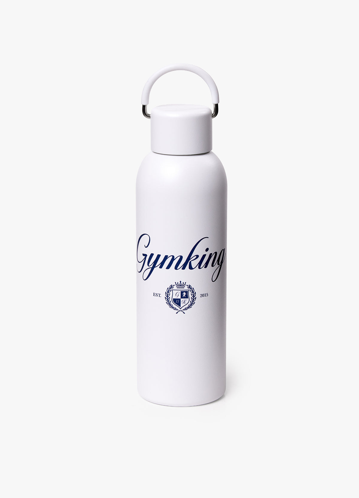 Gym King Stainless Steel Heritage Water Bottle - Cream / Indigo Blue