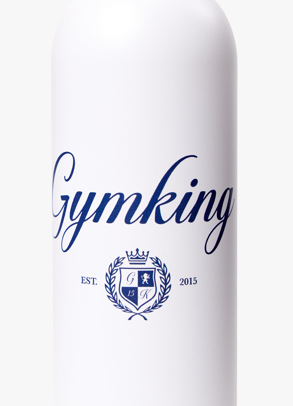 Gym King Stainless Steel Heritage Water Bottle - Cream / Indigo Blue