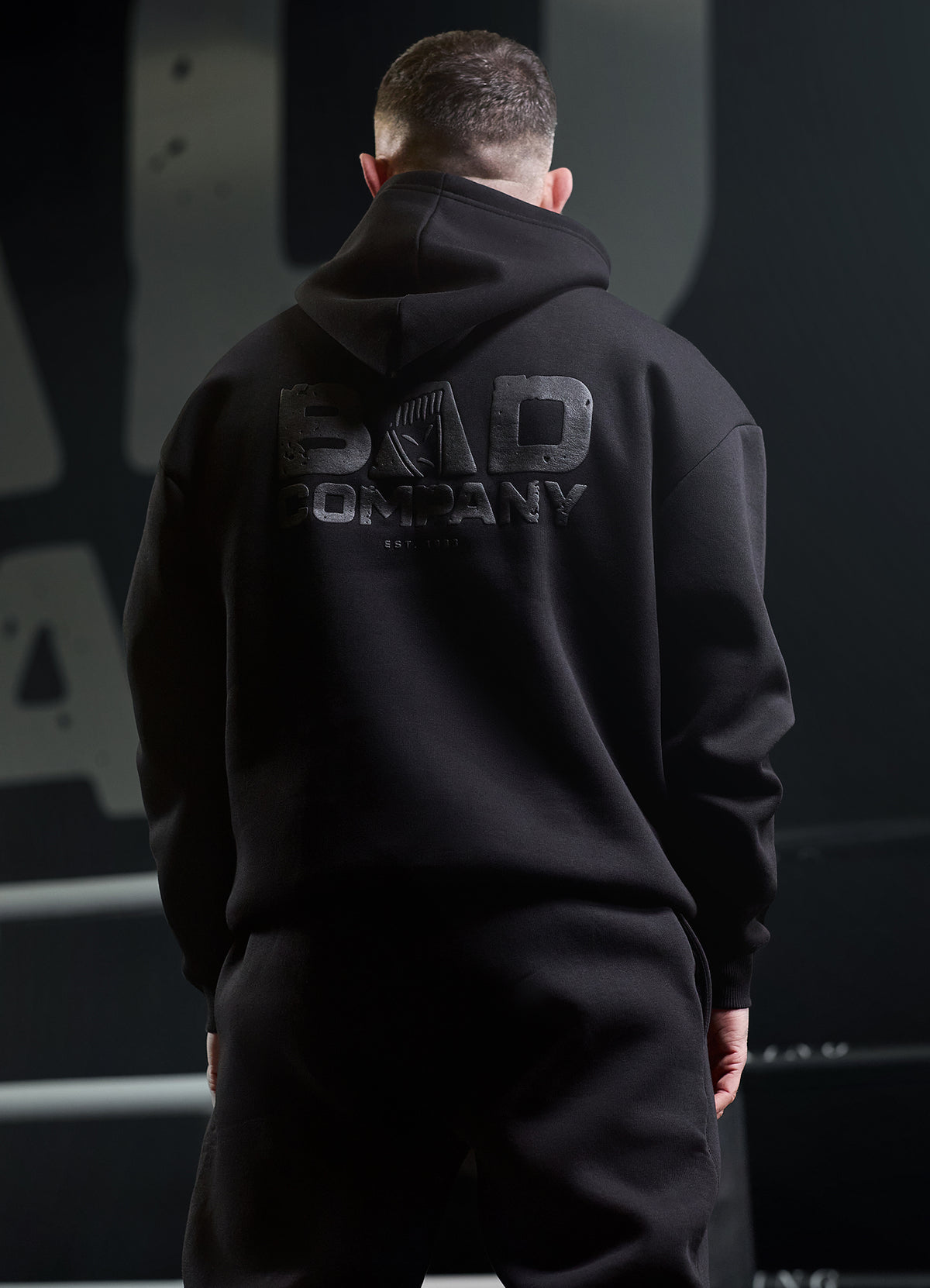Gym King Bad Company fleecehoodie - Zwart/Zwart