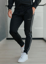 Gym King Core Piped Tapered Leg Jogger - Black thumbnail