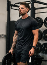 Gym King Debossed Pixel T-Shirt - Black thumbnail