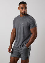 Gym King Debossed Camo Short Sleeve T-Shirt - Gunmetal Grey thumbnail