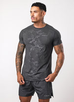 Gym King Debossed Camo T-Shirt - Dark Pewter thumbnail
