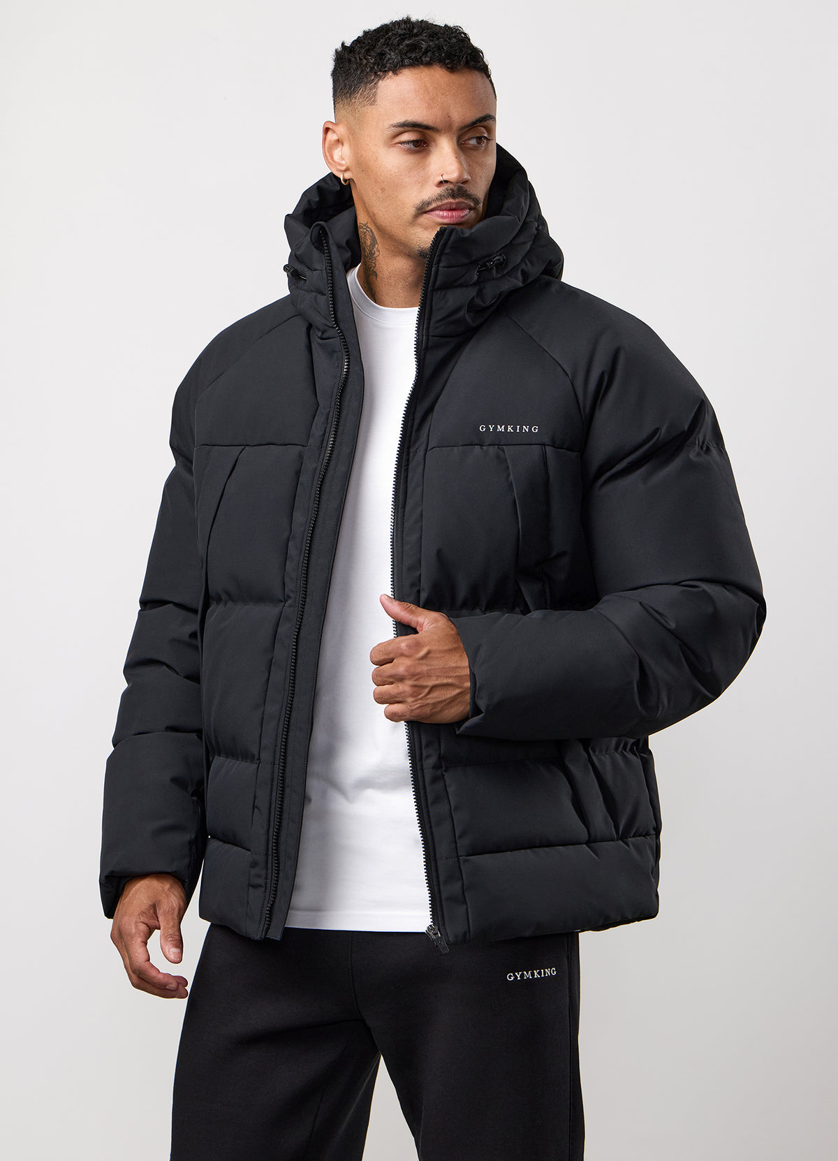 Gym King Discipline-pufferjack - Zwart