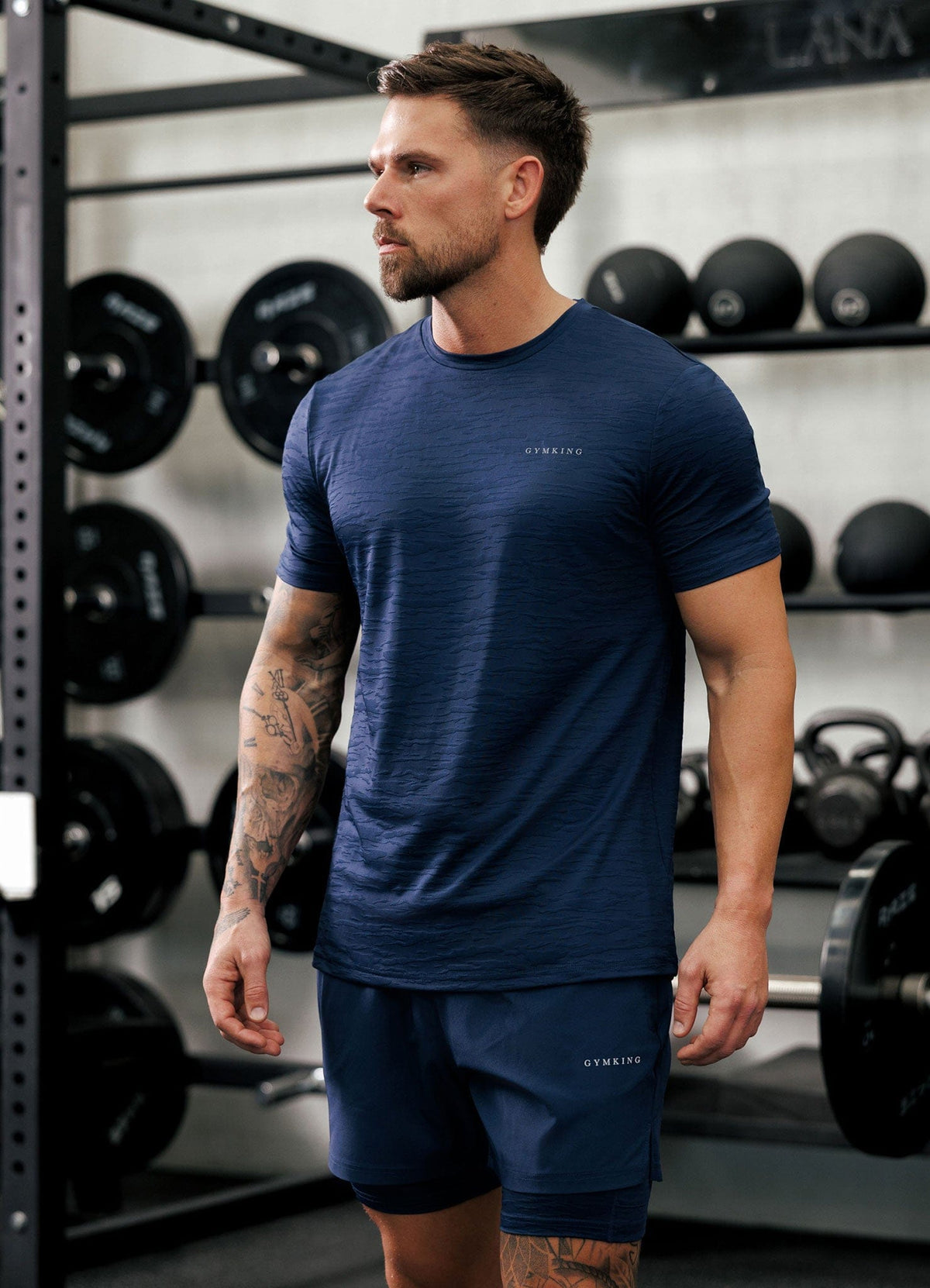 Gym King Dynamic Performance 2-In-1 Short - Oxford Blue