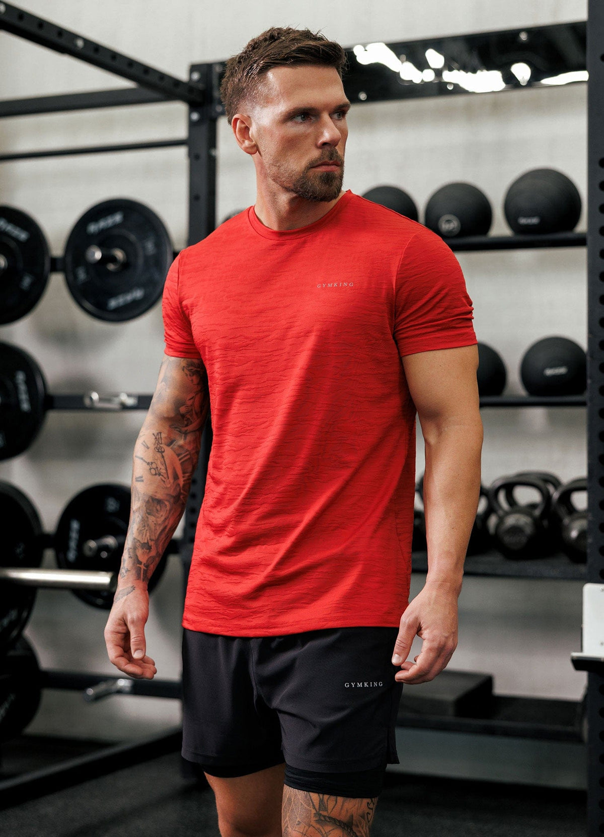 Gym King Dynamic Training T-Shirt - Blood Stone