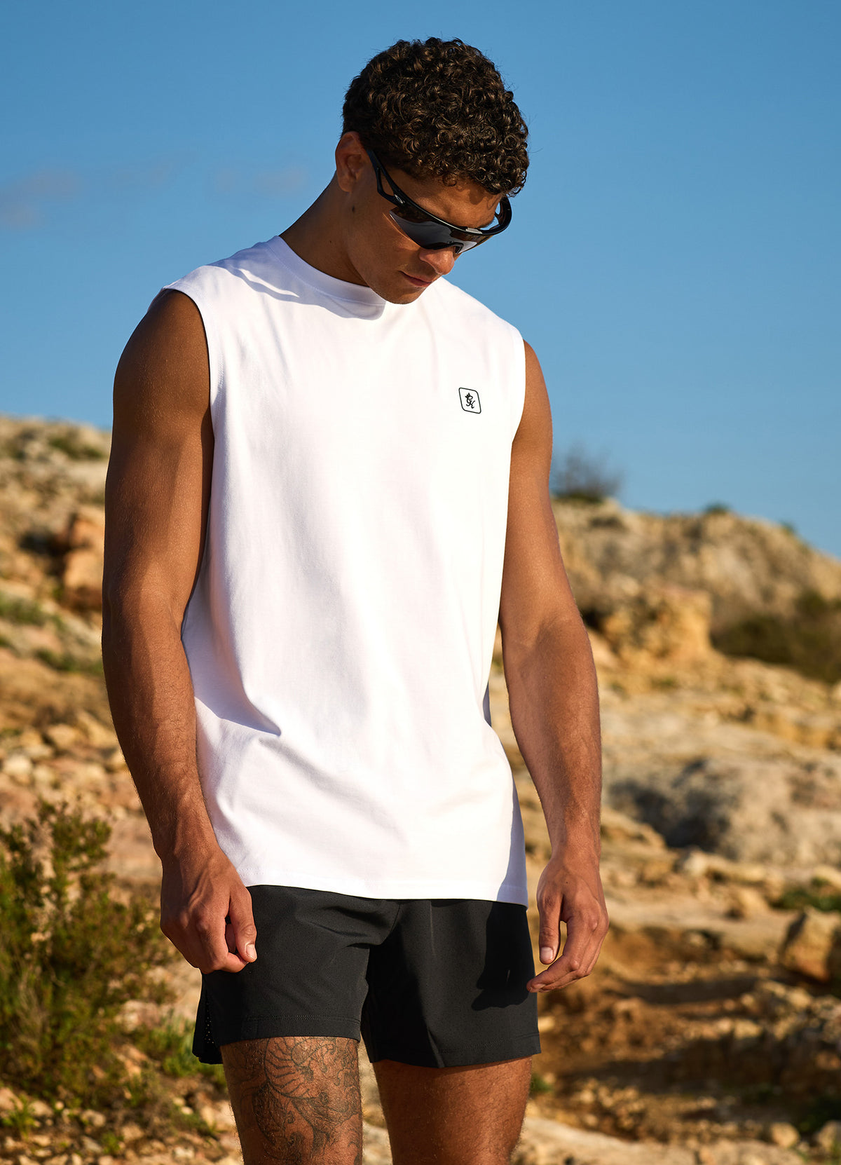 Gym King Apex Jersey Vest - White