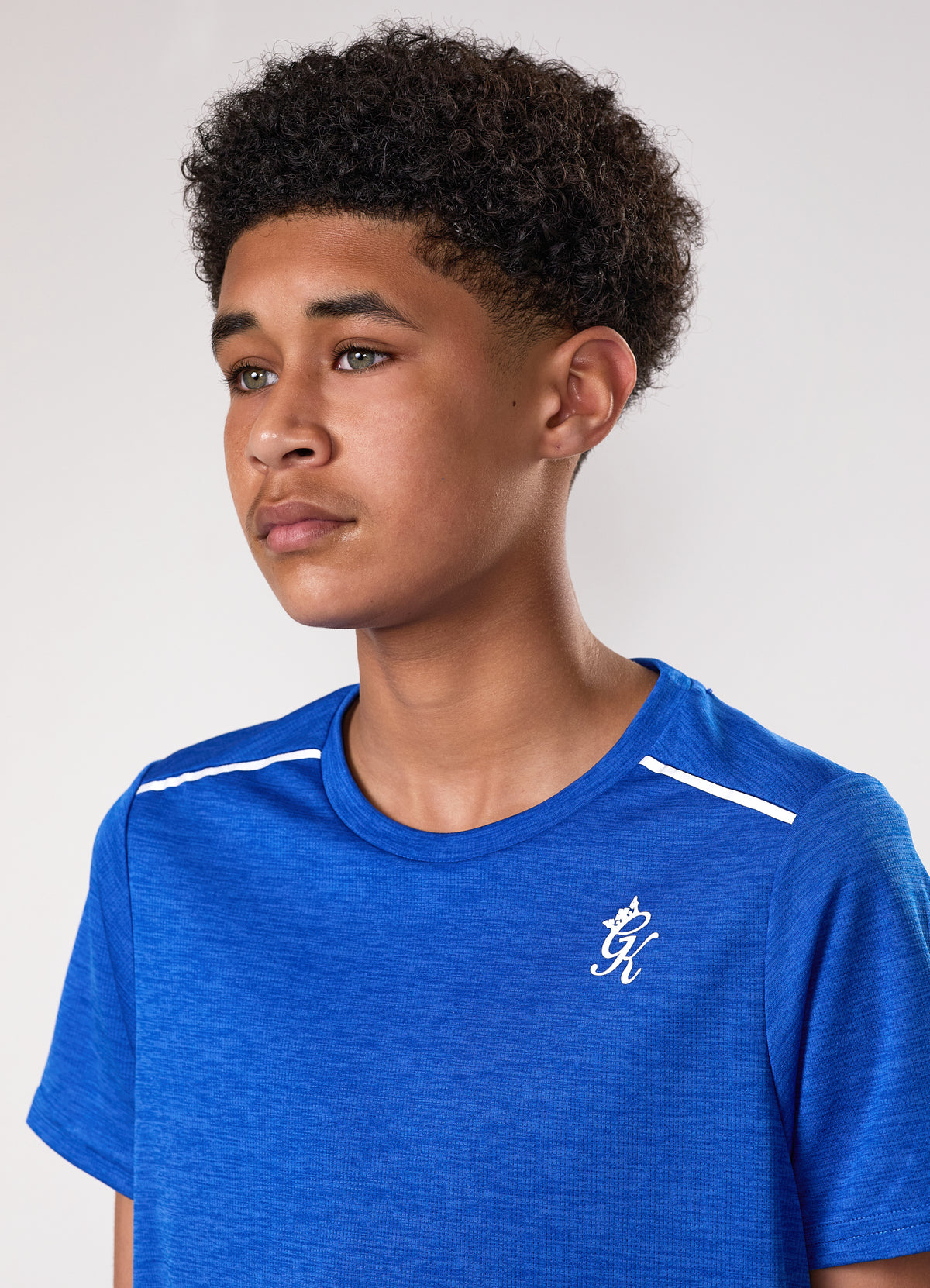 Gym King Older Kids Element Tee - Sonic Blue Marl