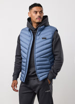 Gym King Endurance Puffer Gilet - Slate Blue thumbnail