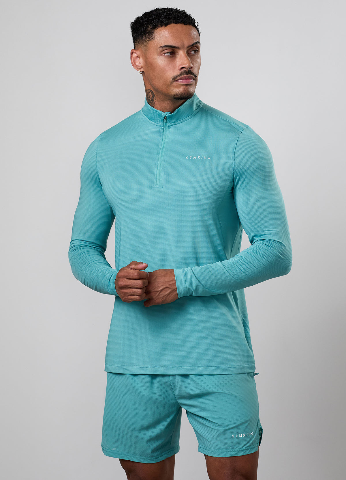 Gym King Energise 1/4 Zip - Urban Teal