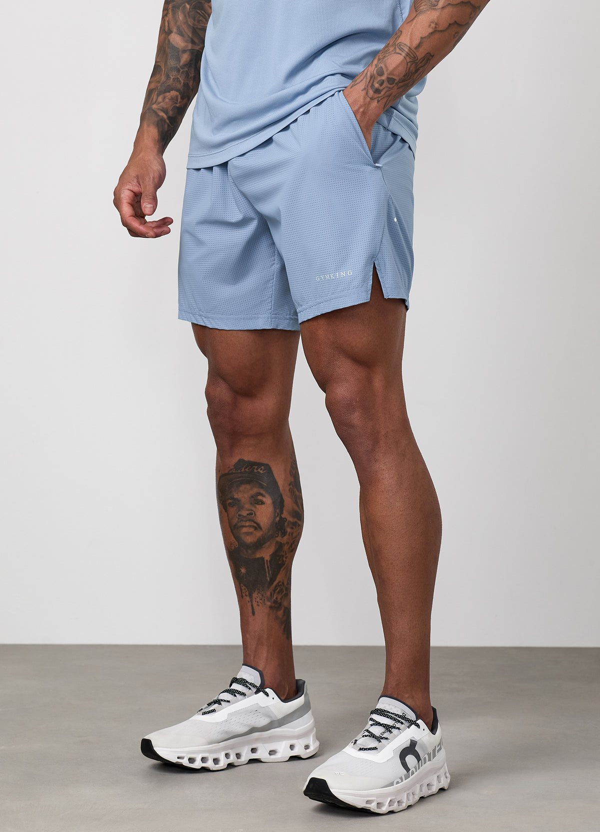 Gym King Energise Kort - Poederblauw
