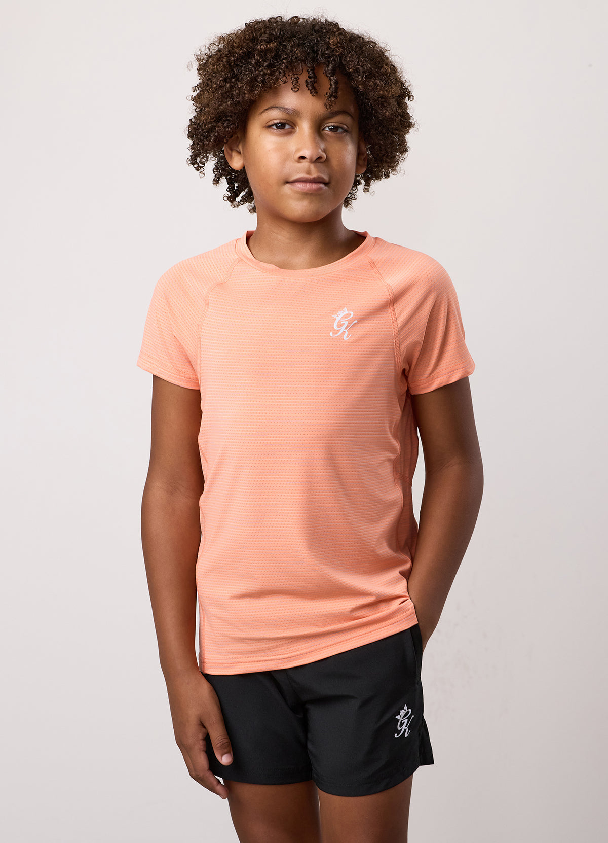 Gym King Older Kids Energy Grindle T-Shirt - Sunset Coral