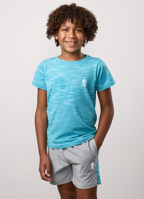 Gym King Older Kids Energy Space Dye T-Shirt - Ocean Blue Multi