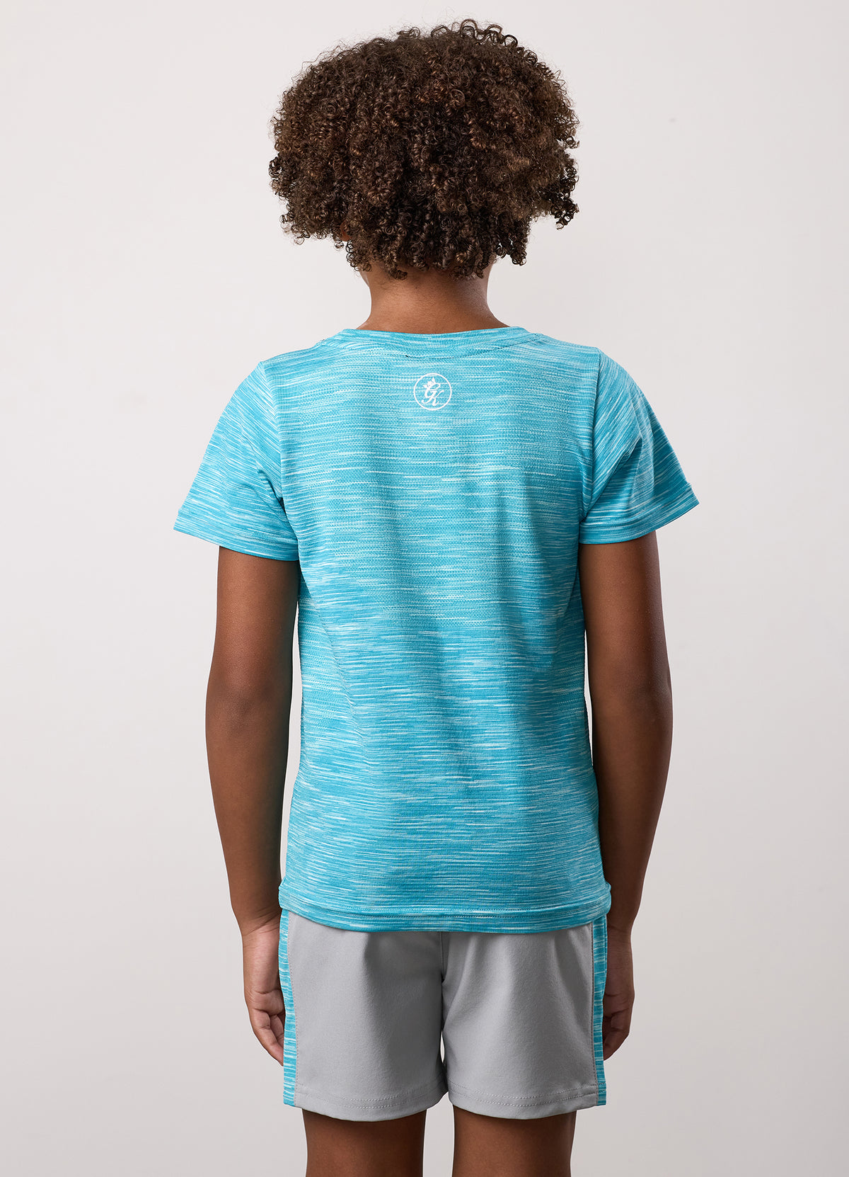 Gym King Older Kids Energy Space Dye T-Shirt - Ocean Blue Multi