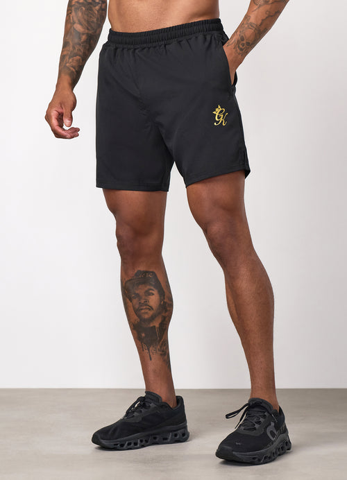 Gym King Energy Short - 6” - Zwart/Goud