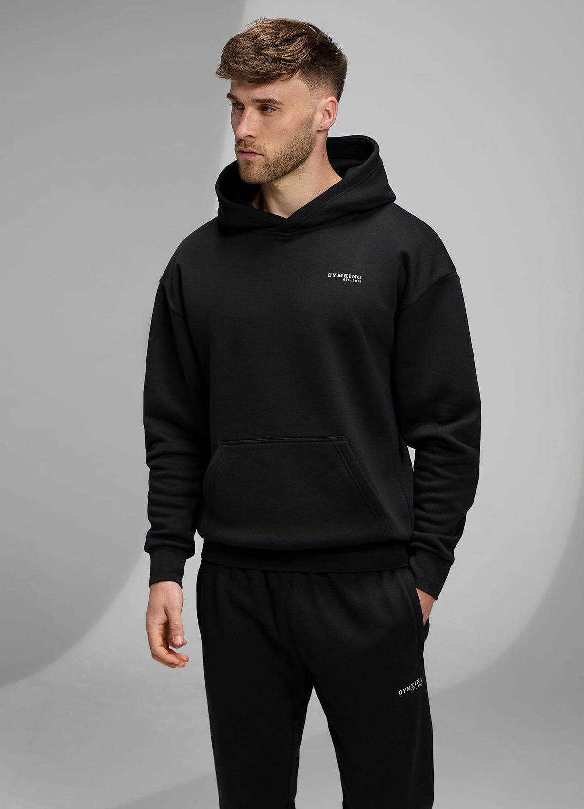 Gym King Established V2-hoodie - Zwart