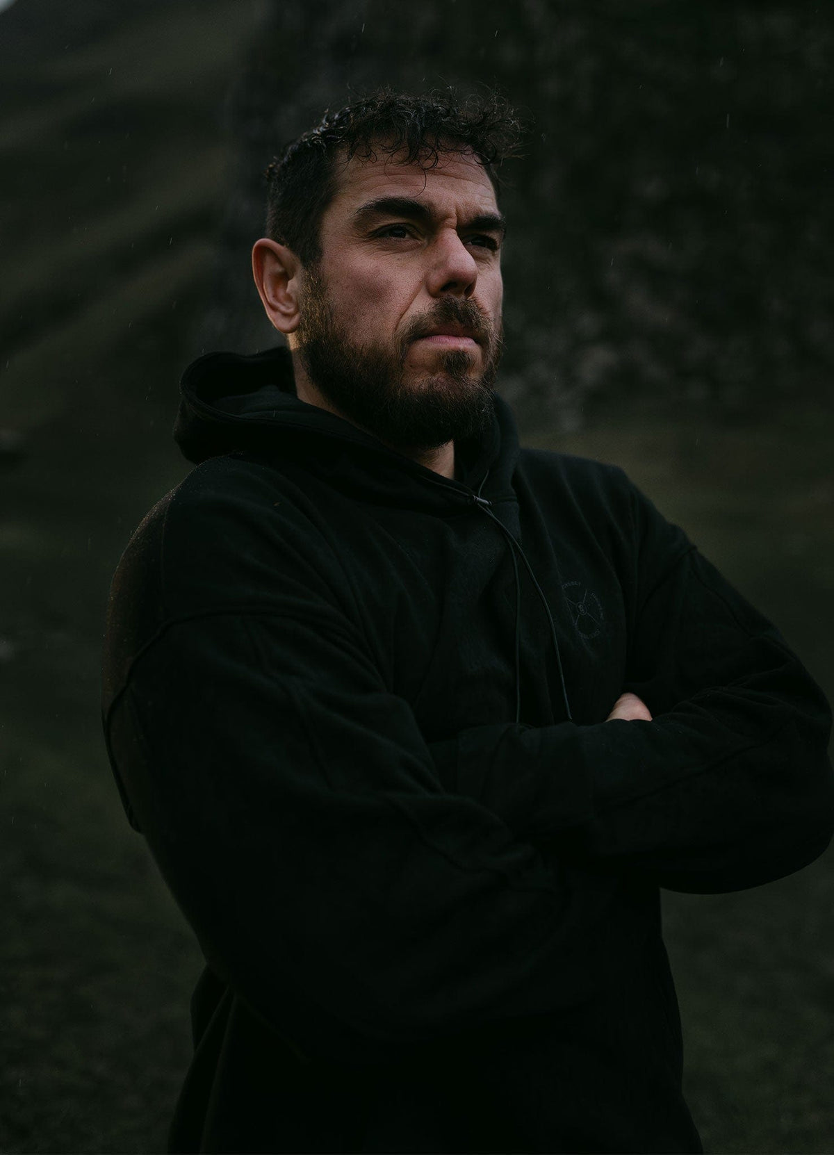 Gym King Stoic Esja Loopback Hoodie - Volcanic Black