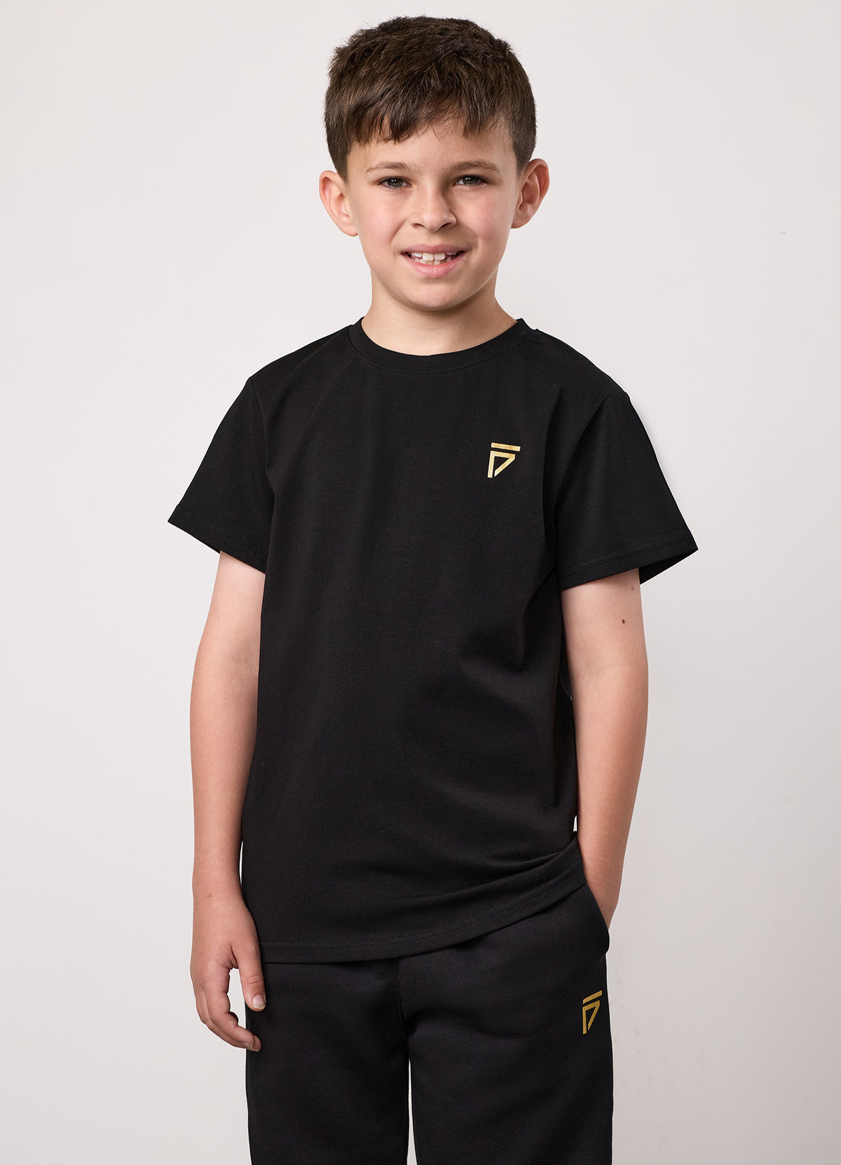 Gym King Kids Fight Division T-Shirt - Black/Gold