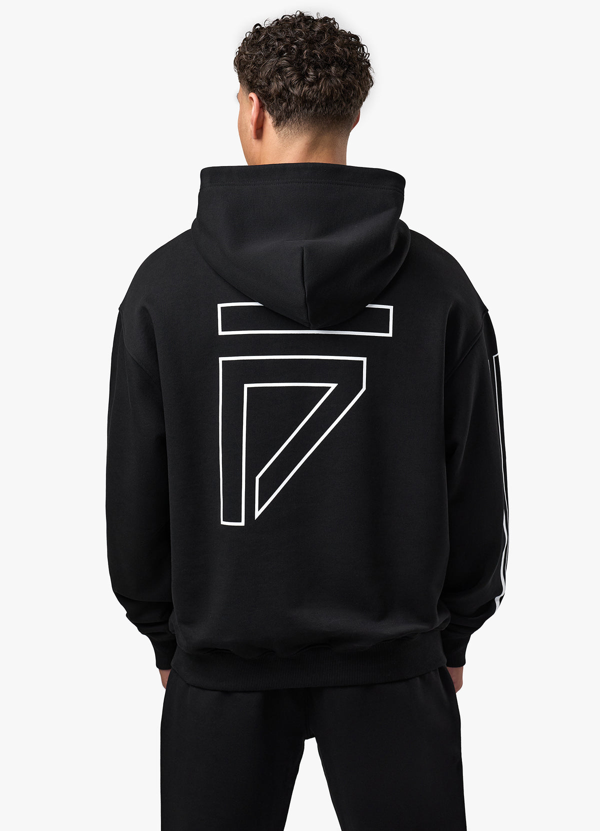 Gym King Fight Division Outline Hoodie - Black