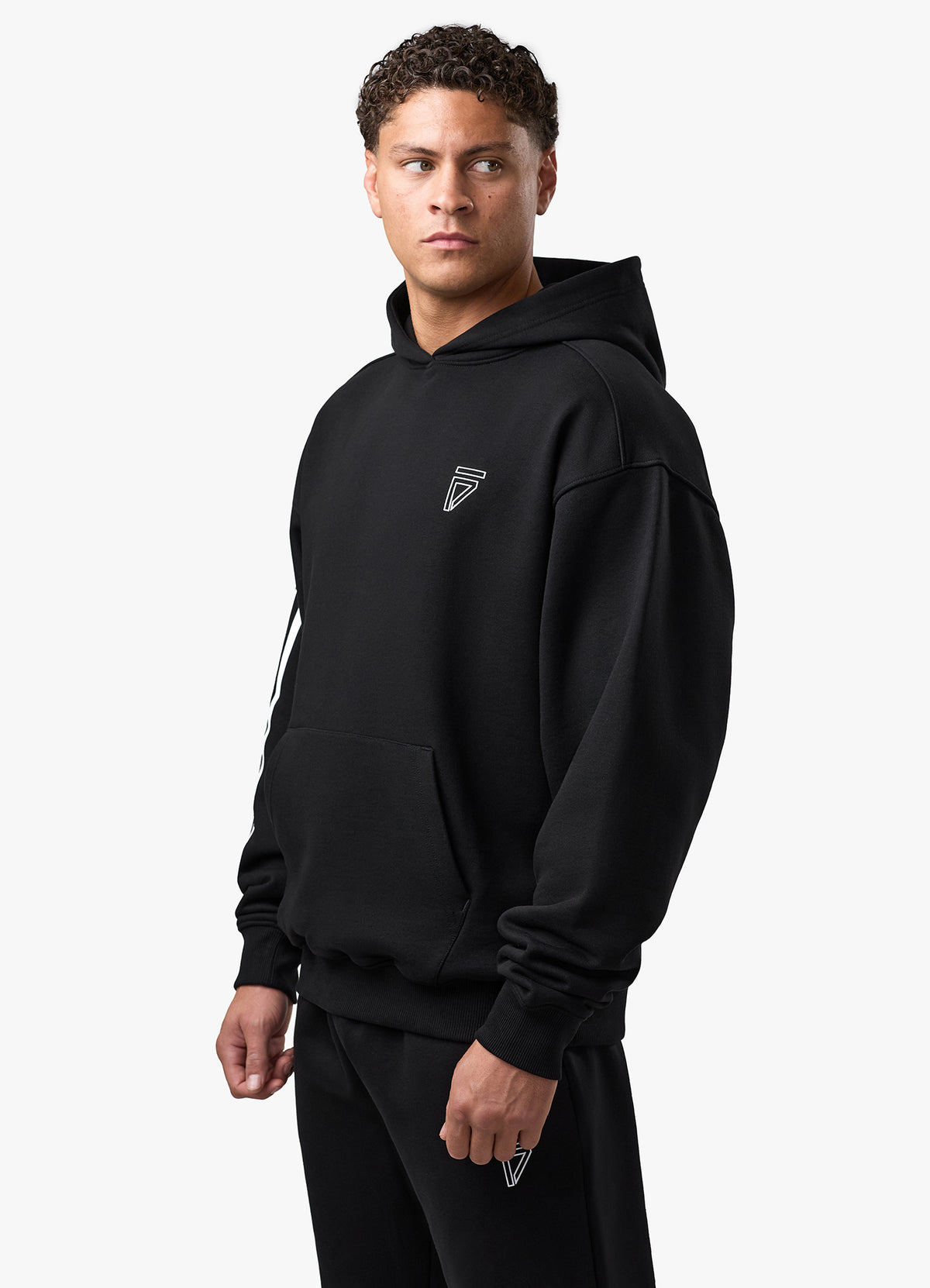 Gym King Fight Division Outline Hoodie - Black