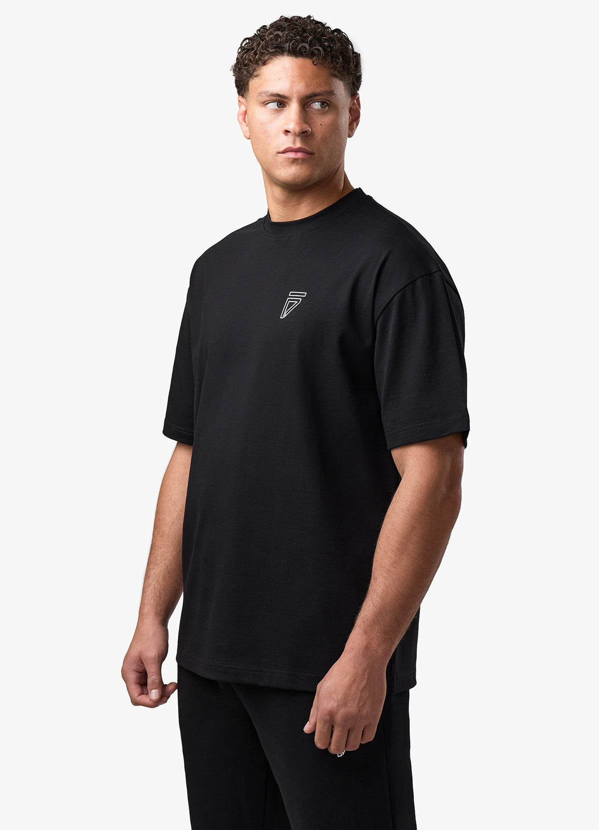 Gym King Fight Division Outline T-Shirt - Black