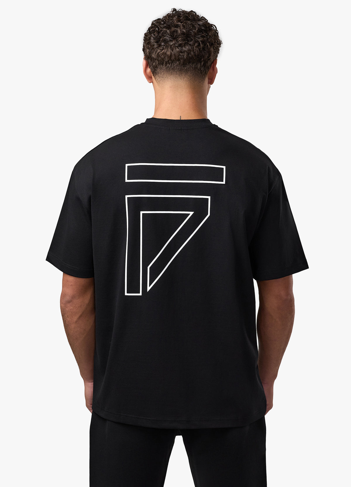 Gym King Fight Division Outline T-Shirt - Black