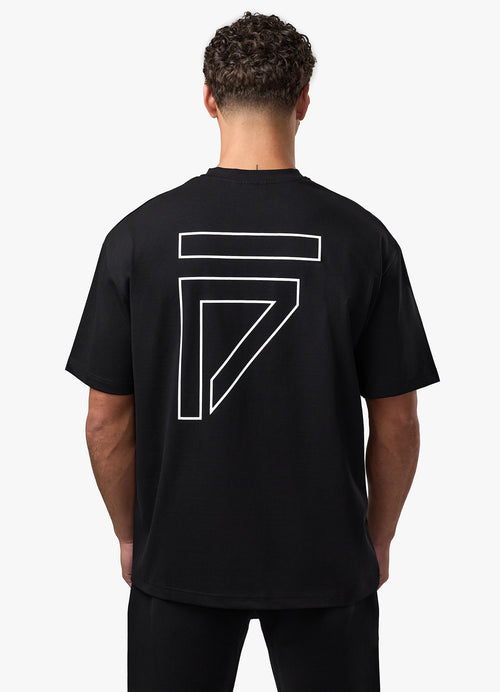Gym King Fight Division Outline T-Shirt - Black