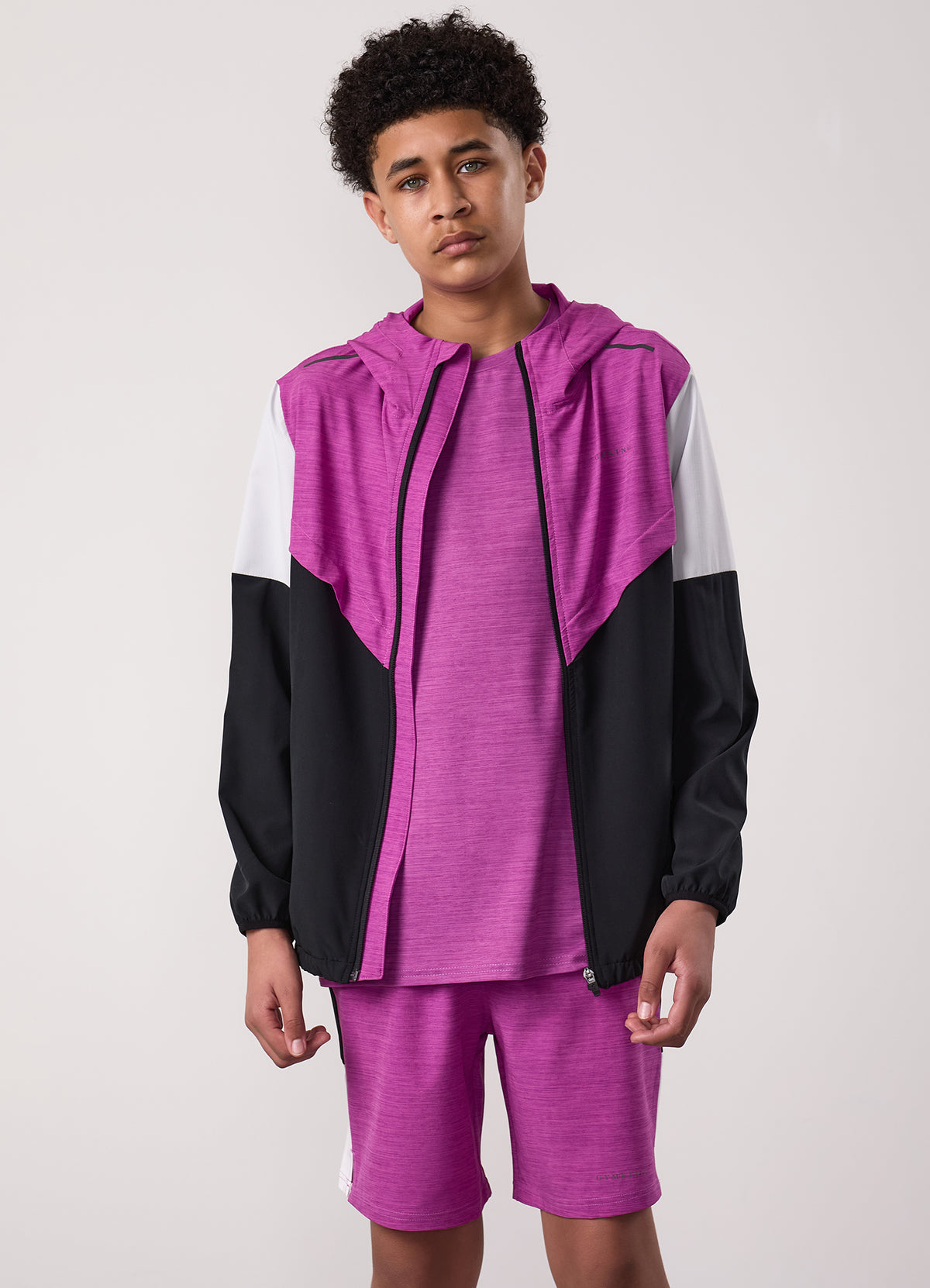 Gym King Older Kids Vision Tracksuit Top - Orchid/Dark Grey